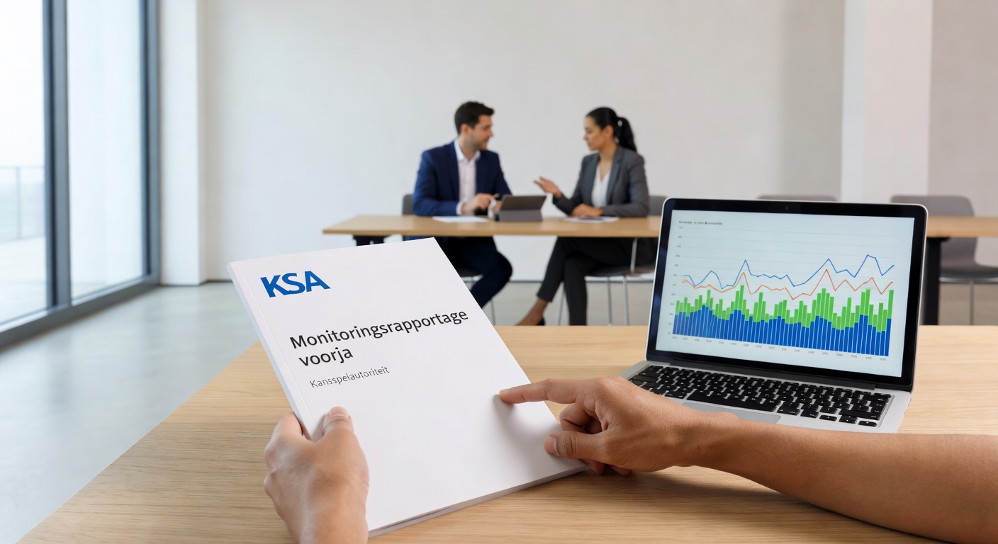 Close-up van een Caribbean Stud Poker-tafel met jackpot-meters op de achtergrond, stapels fiches en een dealer die kaarten deelt