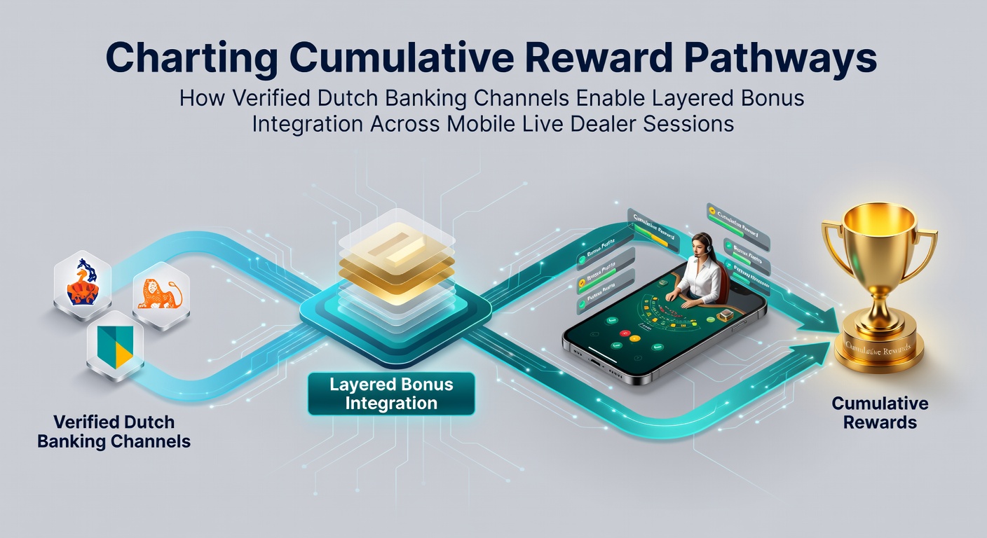 Diagram dat gelaagde bonusintegratie via Nederlandse bankkanalen in mobiele live dealer sessies illustreert