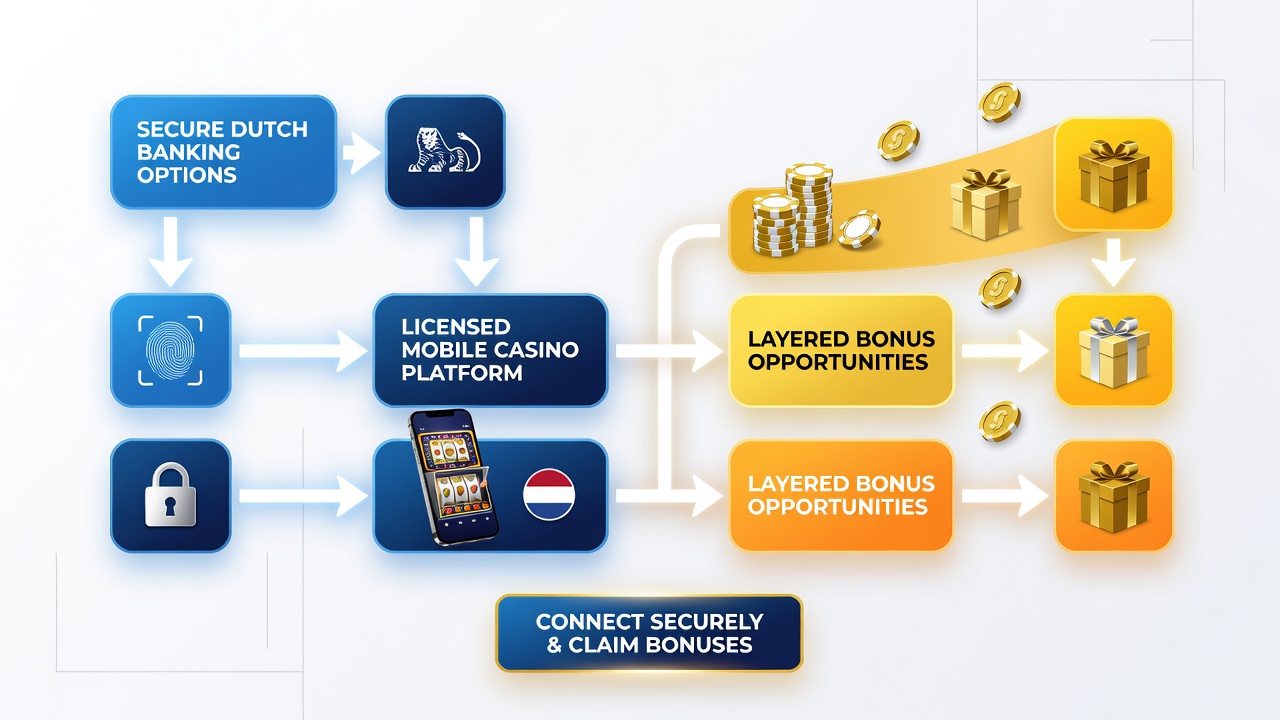 Mobiele live dealer interfaces met geïntegreerde bonus en bankopties voor Nederlandse spelers