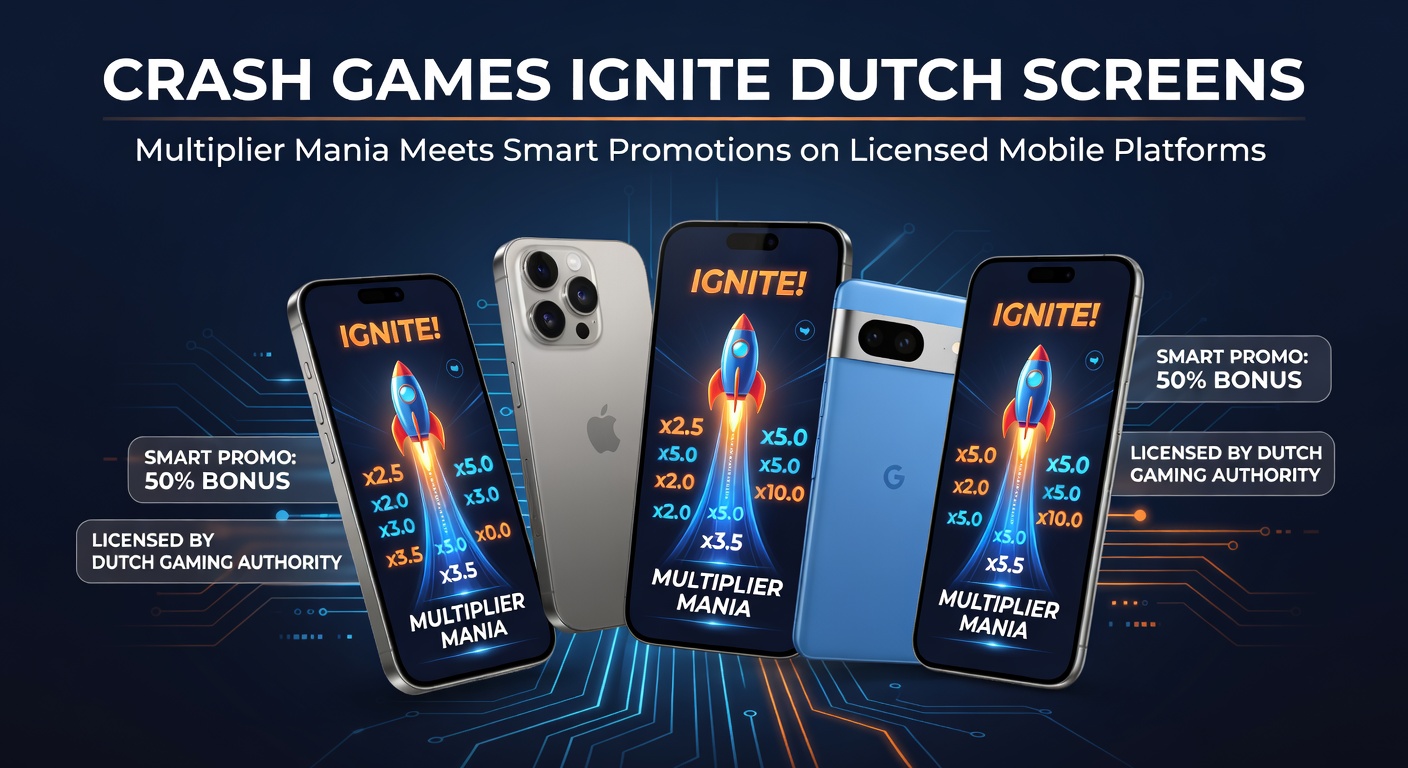 Dynamisch crash game-scherm met stijgende multipliercurve en explosieve graphics op een mobiel apparaat, typisch voor Nederlandse gelicenseerde casino-apps