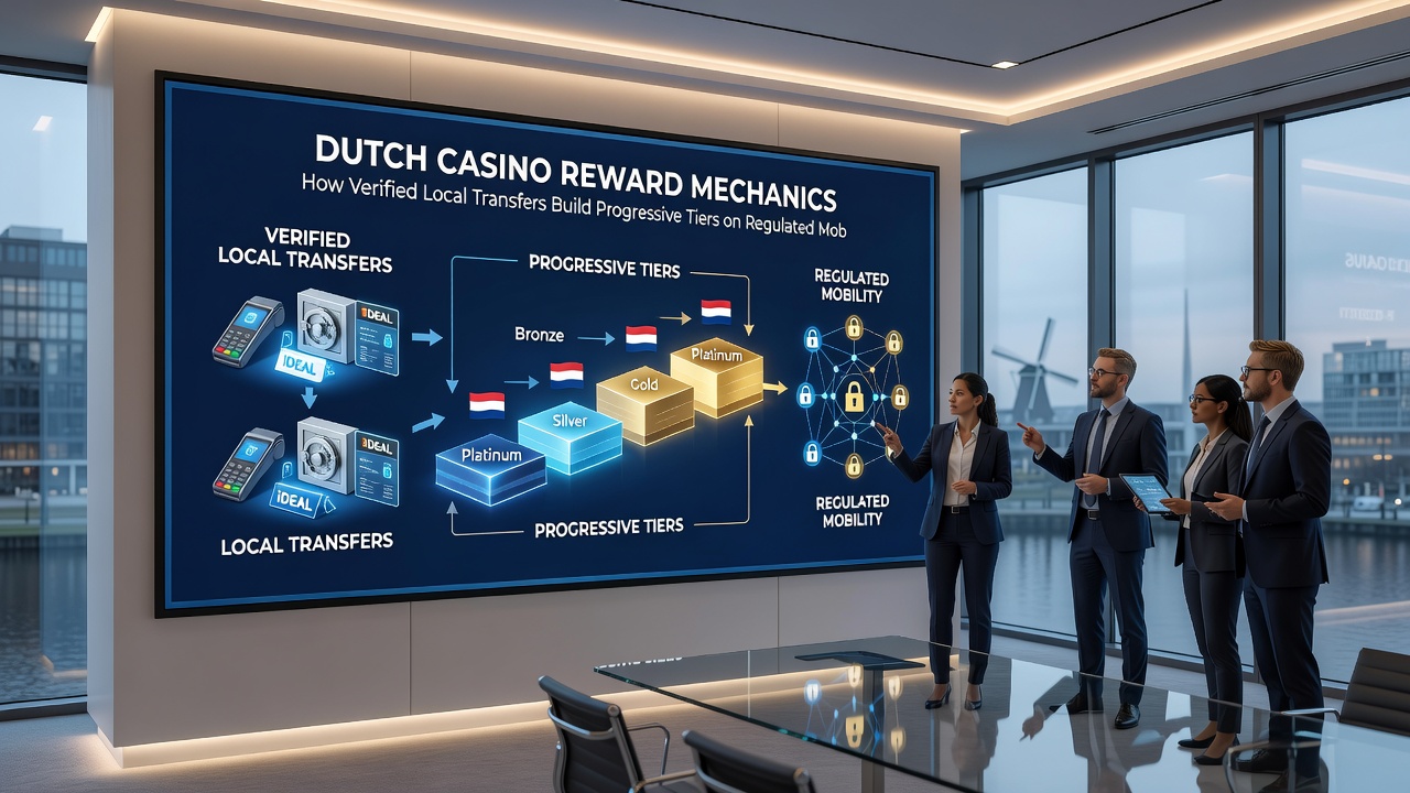 Weergave van progressieve beloningstiers en mobiele casino interfaces met lokale overschrijvingen