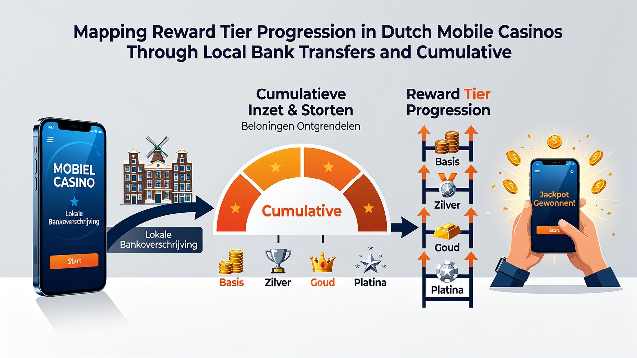 Grafiek van reward tier progressie met voorbeelden van free spin accumulatie en bankoverschrijvingen in Nederlandse apps