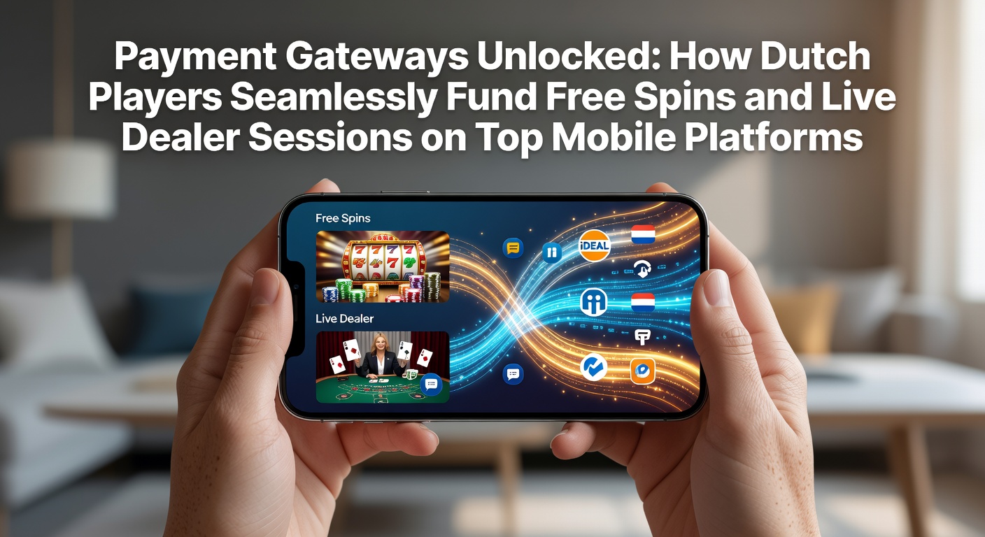 Schermafbeelding van een mobiel casino-app met iDEAL-betaling en live dealer tafels op een Nederlandse smartphone