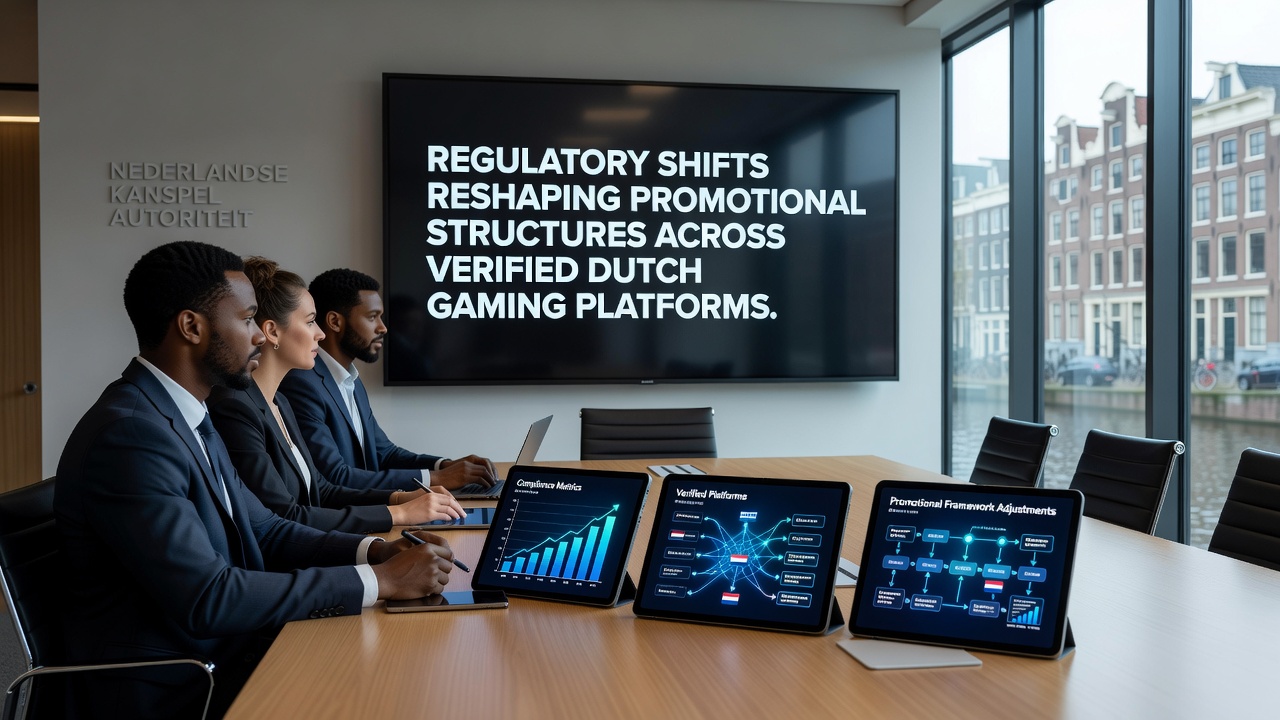 Illustratie van Nederlandse gamingplatforms met focus op regelgevingsaanpassingen