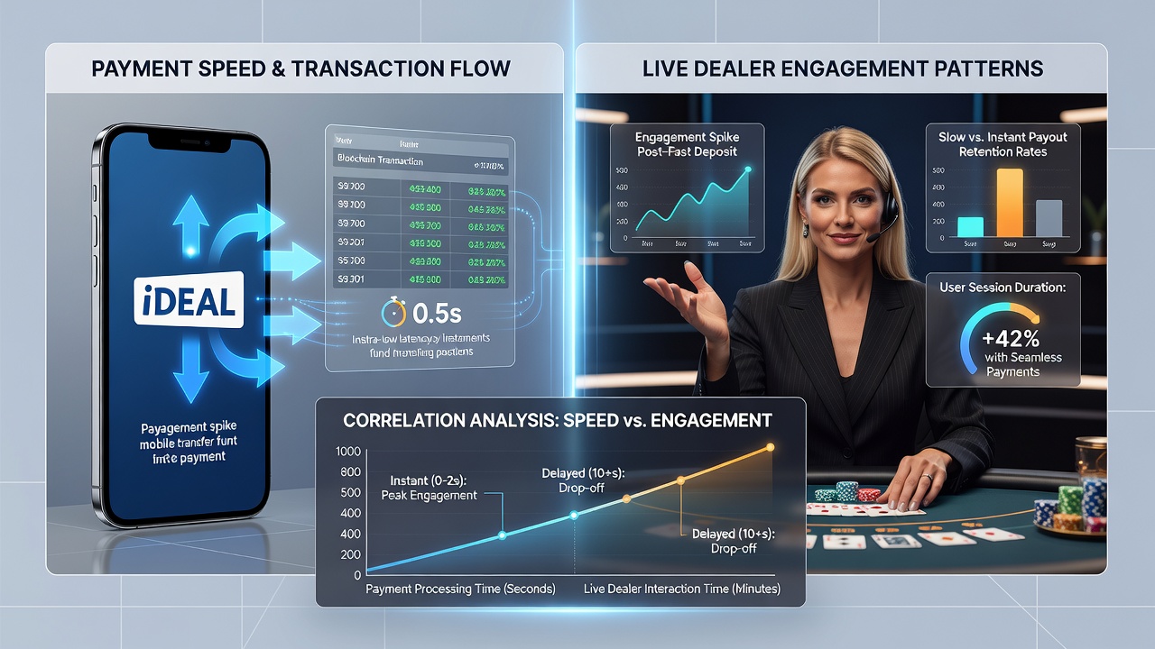 Mobiele app scherm met live dealer en betalingsinterface in gebruik